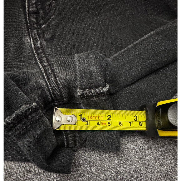 MADEWELL Rolled Denim Shorts High Rise Black Charcoal Gray Washed Size 27 - Picture 5 of 8